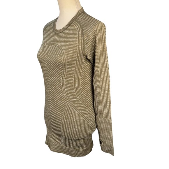 Lululemon Women's Restless Pullover Heathered Military Green Size 4 - Picture 2 of 7